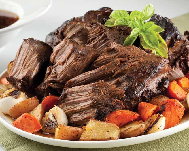 FULLY COOKED ENTRÉES Fully cooked pot roast, beef tips and gravy, round roast, pork loin, stuffed chicken entrées, chili, taco meat and crumbles from AdvancePierre Foods are easy to prepare and