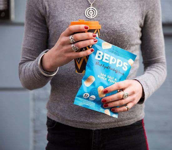 Bepps Startup Bepps launches UK first black-eyed pea puffs Three variants of the vegan-friendly bagged snacks will be available initially through the brand s