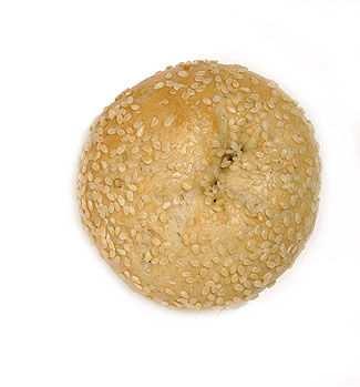 Large, sesame bagel, Einstein Bros. Bagels not for Einstein: A large bagel from Einstein's weighs 4 ounces and is 320 calories and 3 1/2 grams of fat.