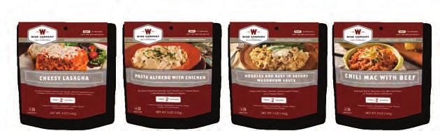 TERIYAKI CHICKEN AND RICE Two 10 ounce serving cook in the pouch entree. Just add hot water and wait 12 minutes.