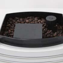 Never put hard objects into the bean container, otherwise it will damage the grinder. The bean container cover playing a role as seal. It keeps the aroma of coffee bean maximally.