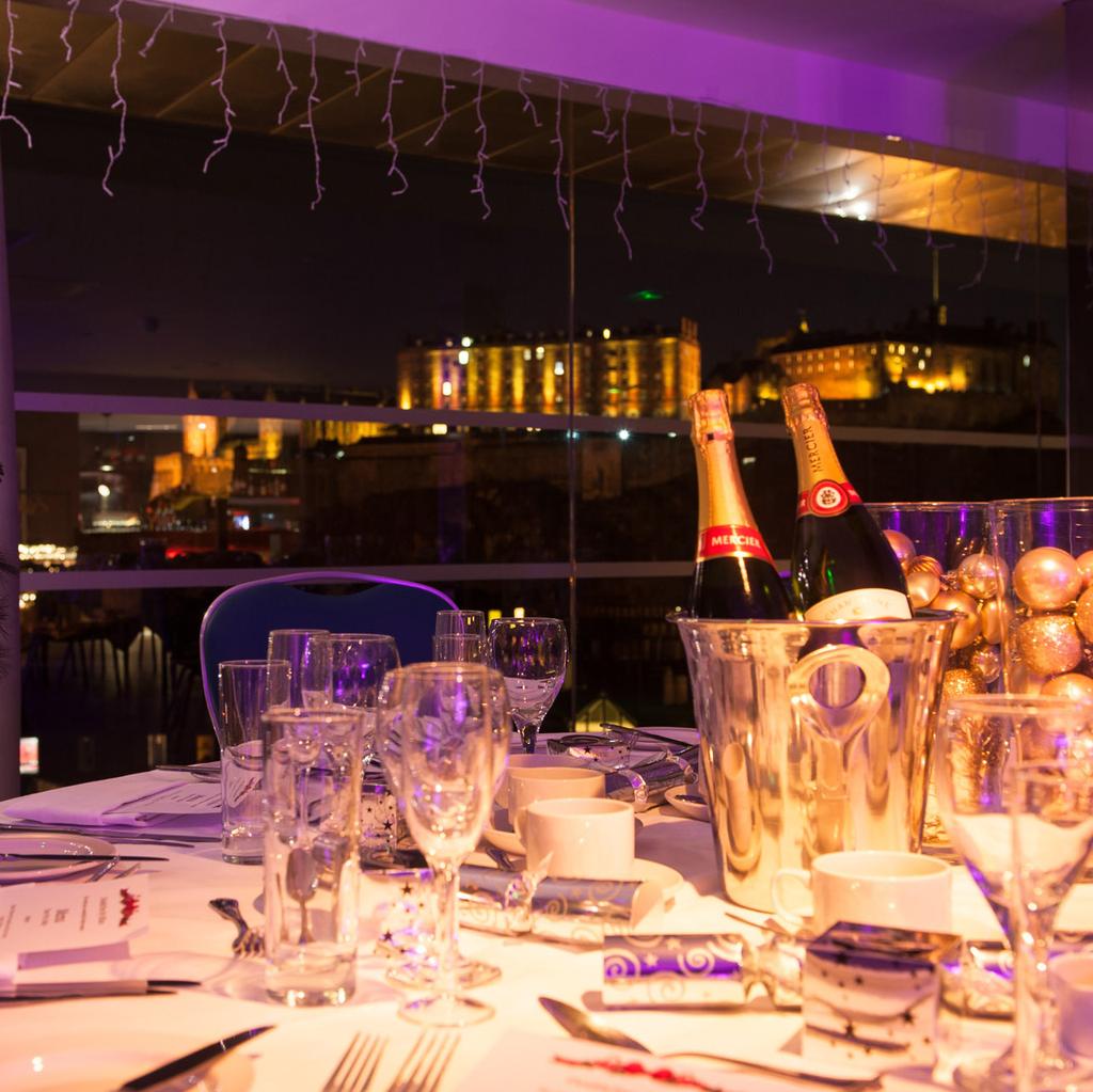 STUNNING PRIVATE PARTIES Spend your celebration overlooking the stunning skyline view of Edinburgh whilst enjoying great food, drink and entertainment.