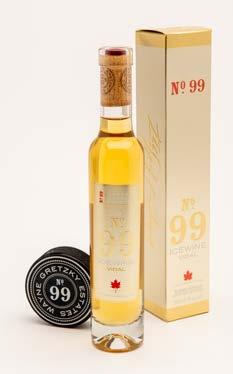 99 wooden crate, the Wayne Gretzky Red Cask Canadian Whisky is packaged with a collector s
