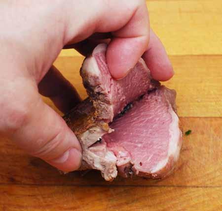 9 6 You also want the meat cool enough to handle safely for this step.