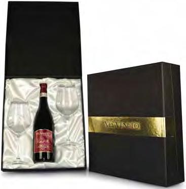 5 l Via Veneto Amarone 750 ml Gift Box 1 Bottle 2 Glasses