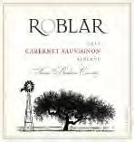AMERICA - CALIFORNIA Roblar Sauvignon Blanc 2016 Pale straw color with citrus, melon and floral aromas. The palate is rich and balanced with a crisp, long fruit finish.