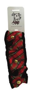 PET PALETTE EXCLUSIVE Red Plaid w/lurex HK50637 - Small HK50638 - Med HK50639 - Large Collar Sizing Guide XS SM MED LG Fits Neck 8-11