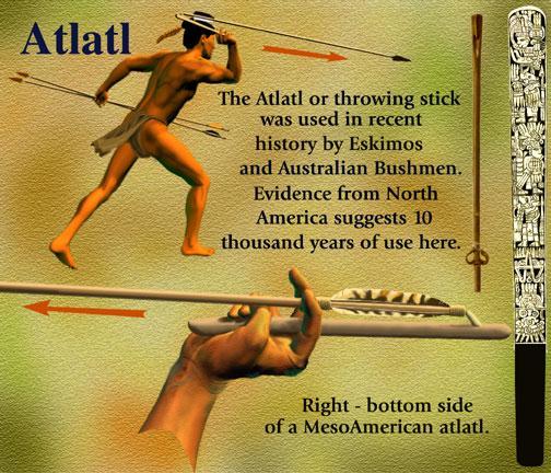 Weapons Most tools and spear points made of stone Used an atlatl :