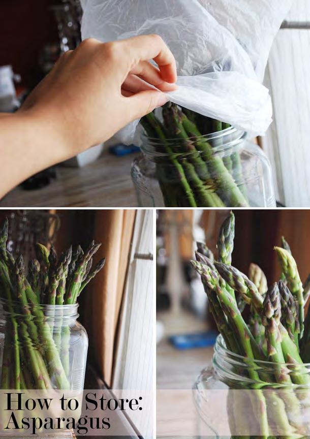 16. Store asparagus like cut flowers. alwaysorderdessert.com Sort of.