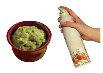 8. Spray leftover guacamole with cooking spray before putting it back in the fridge.