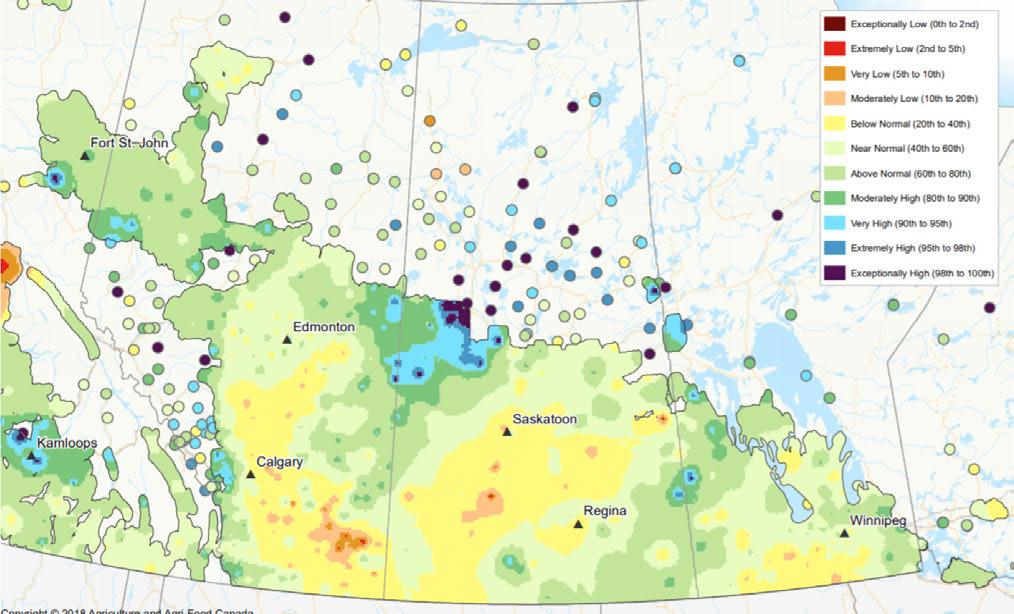 2018 Growing Season in Canada The 2018 growing season had mixed conditions overall. Although some areas continued the relatively dry and hot spell seen last year (e.g. southern Alberta durum region) most areas had timely rains and good summer temperatures throughout the season.