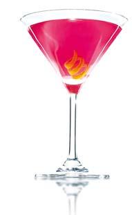 LICORPOLITAN A surprising and tasty cocktail with an incredibly attractive glamorous pink color ; the perfect introduction to a new world of sensations : Pour into a shaker