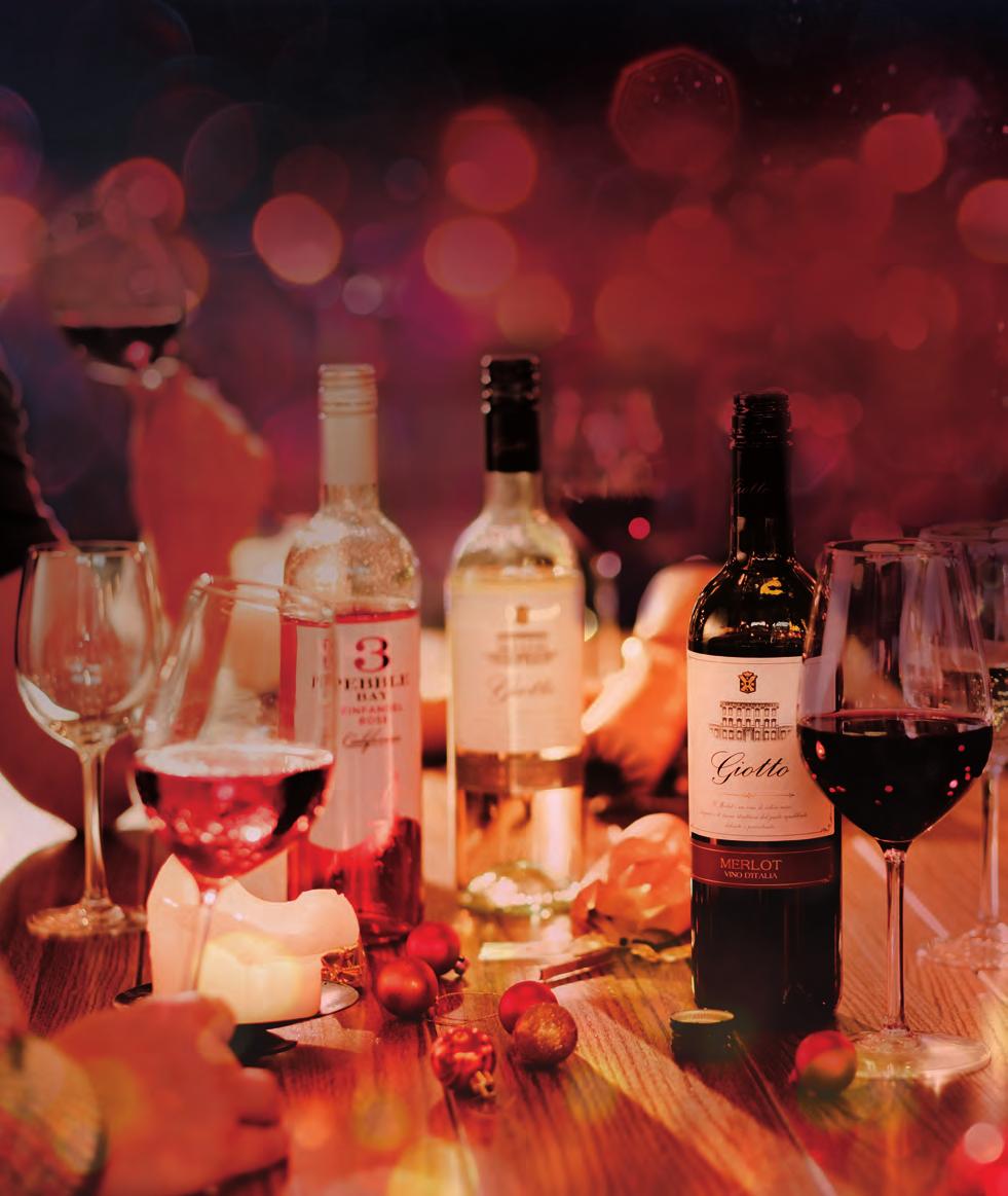 Pre-book two, four or more bottles of wine to share 2 BOTTLES FOR 19 Choose from Giotto Catarratto Pinot Grigio Giotto Merlot 3 Pebble Bay Zinfandel Rosé The