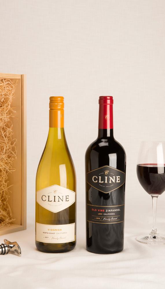 Cline Cellars Lodi Zinfandel Packed in either a wooden gift box or red and silver