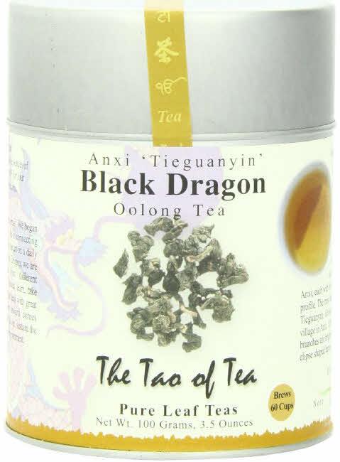The Tao of Tea Black Dragon Loose Leaf Oolong Tea This particular brand of oolong tea is hand rolled and roasted and has a sweet scent.