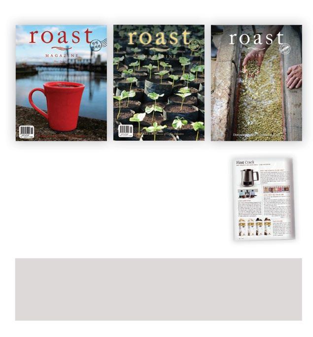 The pages of Roast Korea, Roast China and Revista Roast are identical to those of Roast, but the content has been translated.