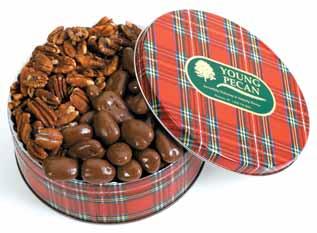 Salted Pecans and Butter Roasted & Salted Cashews. Item #7704 2 lb. Tin $29.