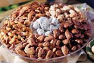 Each acrylic canister contains a full pound of luscious pecan confections for an equally attractive price.