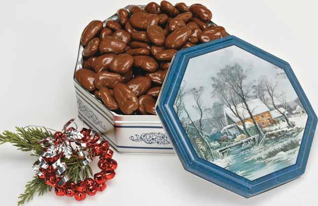 NEW HOLIDAY TINS! Can our Double Dipped Chocolate Pecans get any better?
