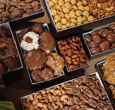 Praline Candy, and Chocolate Pecan Clusters This gourmet sampling of our best selling sweet and savory items is sure to provide something to please even the most finicky member of any group.