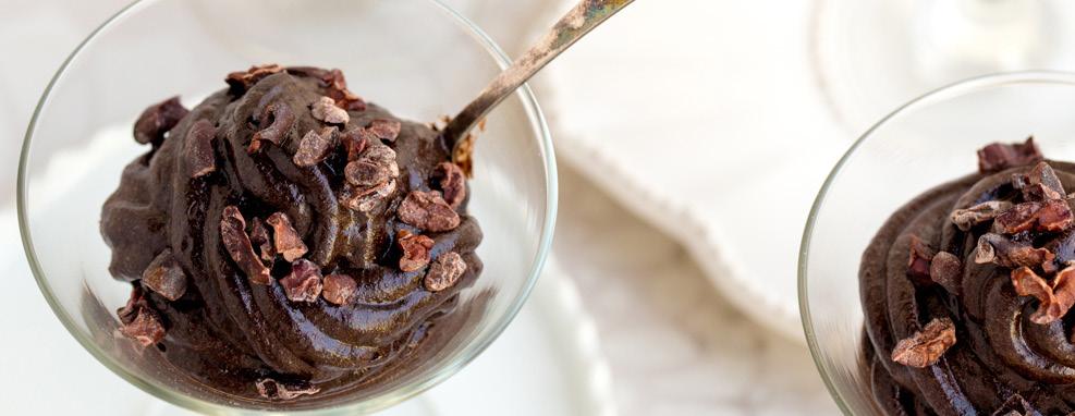 Chocolate Pudding with Cacao Nibs Phase 2 Makes about 1 1/2 cups Prep Time: 5 minutes Total Time: 5 Minutes 1/2 cup Fast Metabolism Quick & Easy Dessert and Snack Mix 3 tablespoons pasteurized egg