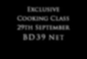 Cooking Class 29th September BD39 Net SATO ALL YOU CAN EAT