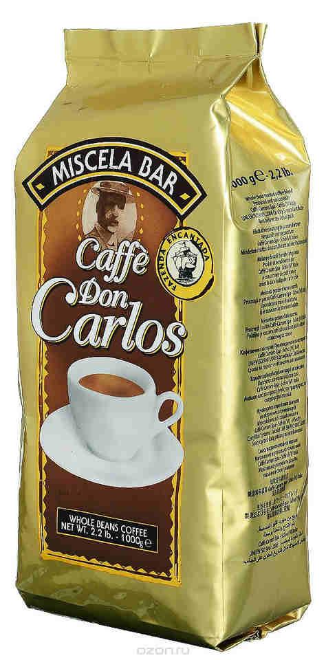 Don Carlos The real Italian taste. Description Full-bodied coffee with a rich and strong aroma. The blend is a combination of Arabica and Robusta, both from different origins.