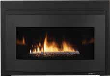 oak-style logs with glowing embers COSMO-I35 35" viewing area Ideal size for larger fireplaces Up to 28,000 BTUs Customize with