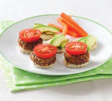 Finger Food Make 2-3 mini burger patties for little fingers to pick up.