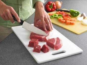 Separate Separate fresh fruits and vegetables from raw meat, poultry and seafood.