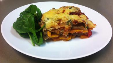 Vegetable Lasagna Preparation time: 15 minutes Cooking time: 60 minutes Serves 6 500g butternut pumpkin, thinly sliced 1 medium eggplant, thinly sliced 1 tbsp.