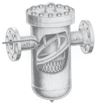 Strainer baskets are held securely in place by means of wing nuts.
