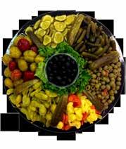pickled vegetables and hot cherry peppers. Small Tray (serves 10-15)...$29.95 Medium Tray (serves 25-30)...$44.