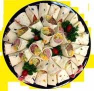 Wraps & Extras Pinwheel Tray Choice of smoked ham, Swiss and cheddar cream cheese