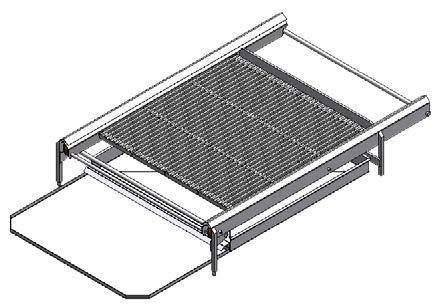 The Oven Broiler Drawer is easily installed into the oven, opposite the radiant burner side.