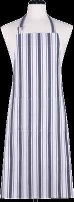 Bistro Tonal stripe aprons are oversized with