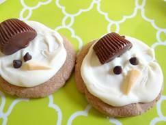 Melting Snowman Cookies Recipe 1 Makes 6 x 4-inch round cookies Extra Ingredients: