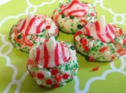 Peppermint Blossom Cookies Recipe 1 Makes 12 x 2-inch round cookies Extra Ingredients: Sprinkles Hershey Candy Cane Peppermint Kisses