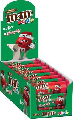 Whimsically designed with a checkbox to designate Naughty or Nice to the recipient, this new item is filled with M&M S Minis and is ideal as a stocking stuffer, holiday party