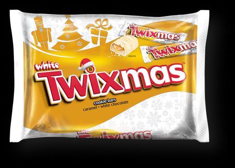 White chocolate is one of the most popular flavor choices and TWIX is a top brand favorite for filling candy bowls at the season! SRP: $3.