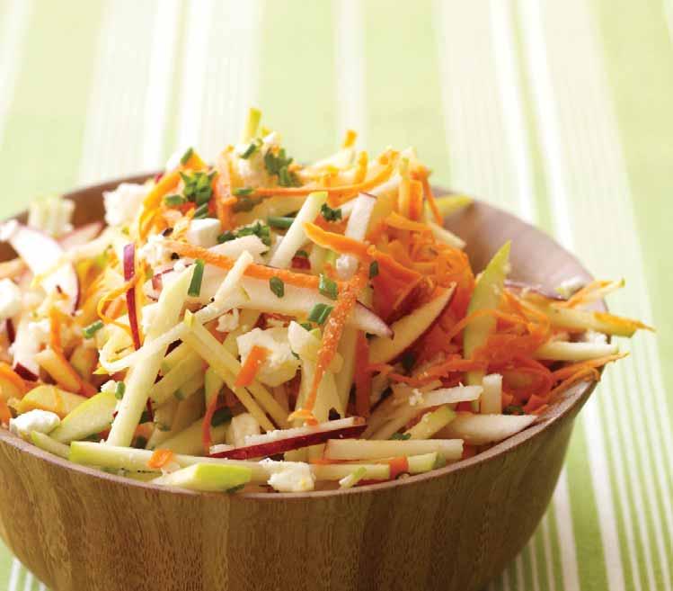 BBQ 8 POINTS VALUES APPLE AND CARROT SLAW - 1 POINTS VALUE JUICY BURGERS - 5 POINTS VALUES AMERICAN POTATO SALAD - 2 POINTS VALUES APPLE AND CARROT SALAD 1 POINTS VALUE 8 SERVINGS PREP TIME: 15 MIN