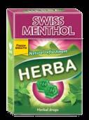 4108 3838700041088 40 72 (6 displays x 12 botes) HERBA SWISS MENTHOL hexagonal drops, refreshing menthol flavour
