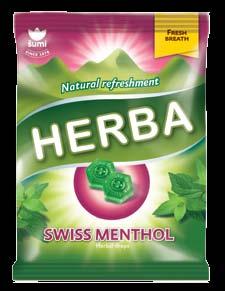 HERBA SWISS MENTHOL REFRESHES BREATH 4010 HERBA SWISS MENTHOL refreshing menthol flavour
