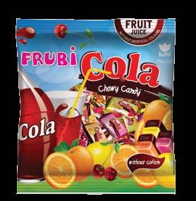 The characteristics of FRUBI chewy candy: FRUBI COLA no