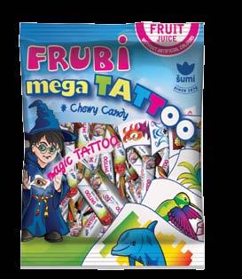 FRUBI mega tattoo special form of the chewy candy, bar