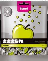 ŠUMI ŠŠŠUM APPLE hard filled candy, with refreshing, slightly sour apple flavour, filled with a