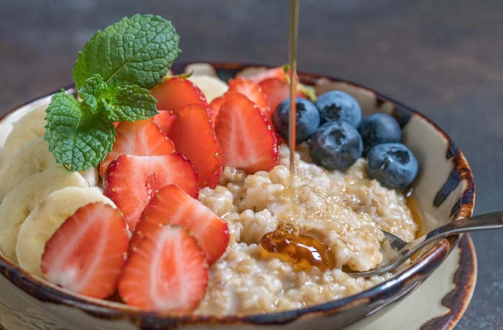 Oatmeal with Fruit ½ cup of old fashioned rolled oats 1 Tbsp.