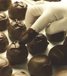 every gourmet chocolate is handcrafted by skilled