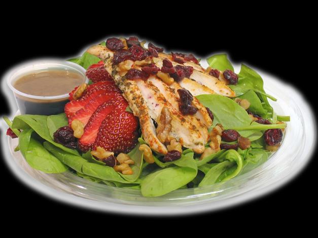 Advanced Courses: Salads Individual Salad Lunches $10 All Salads accompanied by a freshly-baked Soft Roll Garden Salad crisp lettuce, tomatoes, cucumber slices, broccoli florets, and cheddar cheese,