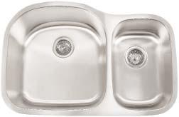 18 Gauge Undermount Stainless Steel Sinks Limited Lifetime Warranty FR-3219 Bowls: